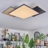 Barullu Taklampa, Panel LED träoptik, Svart, Vit, 1-ljuskällor