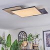 Barullu Taklampa, Panel LED träoptik, Svart, Vit, 1-ljuskällor