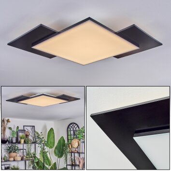 Barullu Taklampa, Panel LED Svart, Vit, 1-ljuskällor
