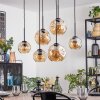Ripoll Pendellampa, kullampa, Pendelbelysning Amber, 6-ljuskällor