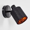 Fallhagen Vägglampa, Väggspotlight Svart, 1-ljuskällor