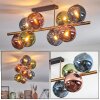 Koyoto Taklampa, kullampa Guld, Svart, 8-ljuskällor