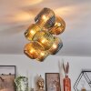 Koyoto Taklampa, kullampa Guld, Svart, 8-ljuskällor