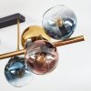Koyoto Taklampa, kullampa Guld, Svart, 8-ljuskällor