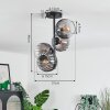 Koyoto Taklampa, kullampa 31 cm Klart, Rökfärger, 4-ljuskällor