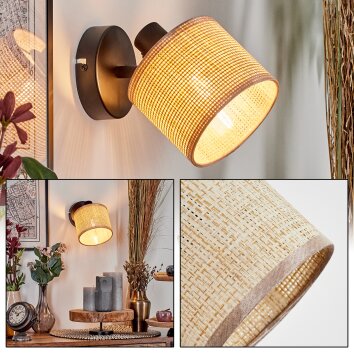Sabadim Vägglampa, Väggspotlight Svart, 1-ljuskällor Sabadim Vägglampa, Väggspotlight Svart, 1-ljuskällor
