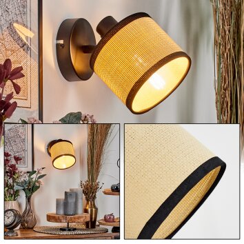 Chellas Vägglampa, Väggspotlight Svart, 1-ljuskällor Chellas Vägglampa, Väggspotlight Svart, 1-ljuskällor
