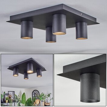 Udena Taklampa LED Svart, 4-ljuskällor