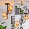 Koyoto Taklampa, kullampa 31 cm Amber, Klart, Rökfärger, 4-ljuskällor