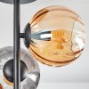 Koyoto Taklampa, kullampa 31 cm Amber, Klart, Rökfärger, 4-ljuskällor