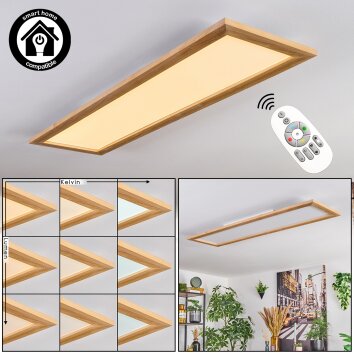 Belan Taklampa, Panel LED Naturfärger, Vit, 1-ljuskällor, Fjärrkontroll
