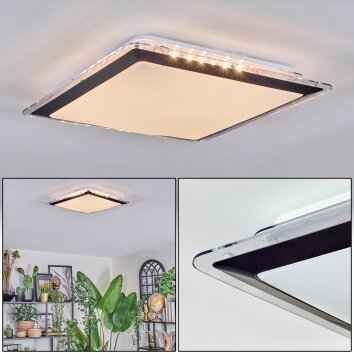 Castasegna Taklampa, Panel LED Svart, Vit, 1-ljuskällor Castasegna Taklampa, Panel LED Svart, Vit, 1-ljuskällor