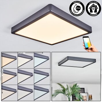 Finsrud Taklampa, Panel LED Svart, 1-ljuskällor