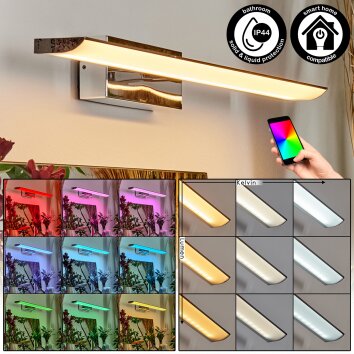 Banek Spegellampa, Vägglampa LED Krom, 1-ljuskällor, Färgväxlare