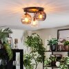 Koyoto Taklampa, kullampa 30 cm Amber, Klart, Rökfärger, 3-ljuskällor