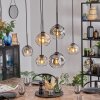 Ripoll Pendellampa, kullampa, Pendelbelysning Amber, Klart, Rökfärger, 6-ljuskällor