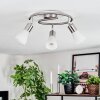 Mirlo Taklampa, Takstrålkastare Krom, Nickel matt, 3-ljuskällor