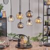 Ripoll Pendellampa, kullampa, Pendelbelysning Amber, Klart, Rökfärger, 6-ljuskällor
