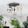 Gastor Taklampa, kullampa Amber, Klart, Rökfärger, 3-ljuskällor