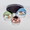 Koyoto Taklampa, kullampa 30 cm Blå, Grön, Klart, Kopparfärg, 3-ljuskällor
