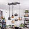 Apedo Pendellampa, kullampa, Pendelbelysning Amber, Rökfärger, 6-ljuskällor