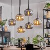 Apedo Pendellampa, kullampa, Pendelbelysning Amber, Rökfärger, 6-ljuskällor