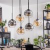Ripoll Pendellampa, kullampa, Pendelbelysning Amber, Klart, Rökfärger, 6-ljuskällor