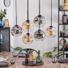 Ripoll Pendellampa, kullampa, Pendelbelysning Amber, Klart, Rökfärger, 6-ljuskällor