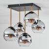 Koyoto Taklampa, kullampa Guld, Svart, 5-ljuskällor