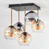 Koyoto Taklampa, kullampa Guld, Svart, 5-ljuskällor