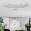 Zuren Taklampa, Panel LED Vit, 1-ljuskällor, Färgväxlare