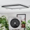 Zuren Taklampa, Panel LED Svart, 1-ljuskällor, Färgväxlare