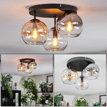 Koyoto Taklampa, kullampa Amber, Klart, Rökfärger, 3-ljuskällor