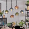Koyoto Pendellampa, kullampa, Pendelbelysning Blå, Grön, Klart, Kopparfärg, 6-ljuskällor