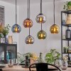 Koyoto Pendellampa, kullampa, Pendelbelysning Blå, Krom, Guld, Kopparfärg, Rökfärger, 6-ljuskällor Koyoto Pendellampa, kullampa, Pendelbelysning Blå, Krom, Guld, Kopparfärg, Rökfärger, 6-ljuskällor