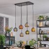 Koyoto Pendellampa, kullampa, Pendelbelysning Blå, Krom, Guld, Kopparfärg, Rökfärger, 6-ljuskällor Koyoto Pendellampa, kullampa, Pendelbelysning Blå, Krom, Guld, Kopparfärg, Rökfärger, 6-ljuskällor