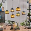 Koyoto Pendellampa, kullampa, Pendelbelysning Blå, Guld, Kopparfärg, 6-ljuskällor