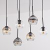 Ripoll Pendellampa, kullampa, Pendelbelysning Amber, Klart, Rökfärger, 6-ljuskällor