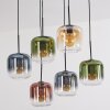 Lauden Pendellampa, Pendelbelysning Amber, Blå, Grön, Klart, Kopparfärg, 6-ljuskällor