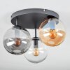 Gastor Taklampa, kullampa 30 cm Amber, Klart, Rökfärger, 3-ljuskällor