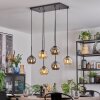 Ripoll Pendellampa, kullampa, Pendelbelysning Amber, Rökfärger, 6-ljuskällor
