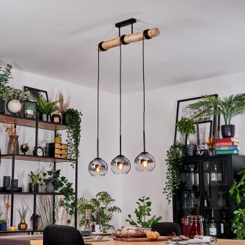Koyoto Pendellampa, kullampa, Pendelbelysning Naturfärger, Svart, 3-ljuskällor
