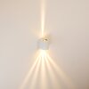 Außenwandleuchte vägglampa utomhus, Vägglampa LED Vit, 2-ljuskällor