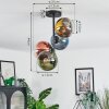 Koyoto Taklampa, kullampa 31 cm Blå, Guld, Grön, Klart, Kopparfärg, 4-ljuskällor