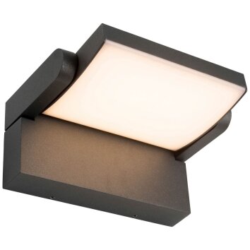 AEG Grady vägglampa utomhus, Vägglampa LED Antracit, 1-ljuskällor