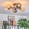 Gastor Taklampa, kullampa 62 cm Amber, Klart, Rökfärger, 6-ljuskällor