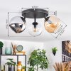 Koyoto Taklampa, kullampa Amber, Krom, Klart, Rökfärger, 3-ljuskällor