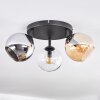 Koyoto Taklampa, kullampa Amber, Krom, Klart, Rökfärger, 3-ljuskällor