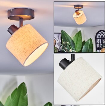 Bassagoda Taklampa, Takstrålkastare Svart, 1-ljuskällor