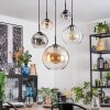 Koyoto Pendellampa, kullampa, Pendelbelysning Amber, Klart, Rökfärger, 5-ljuskällor
